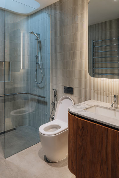 Interior and architectural detail at Armstrong House, Albert Park by WB Built